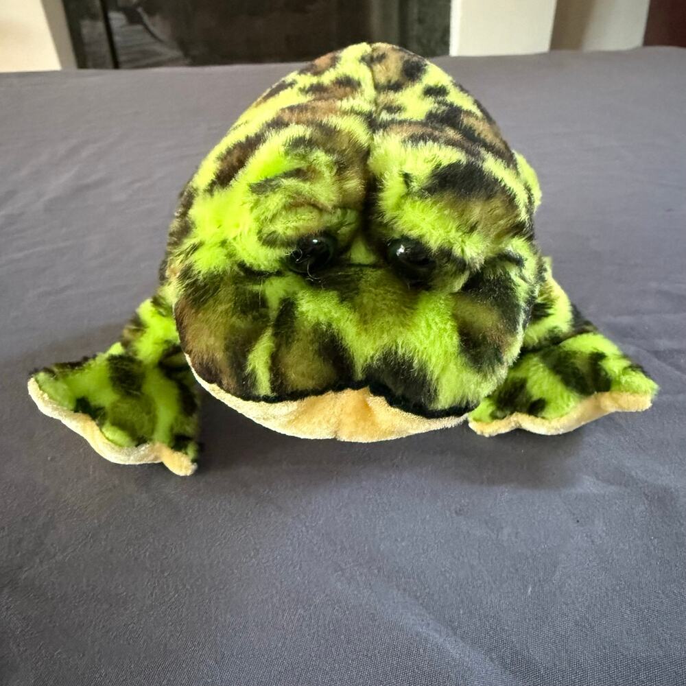 Ganz Webkinz Bullfrog HM114 Green Spotted Frog Plush 8" Retired No Code